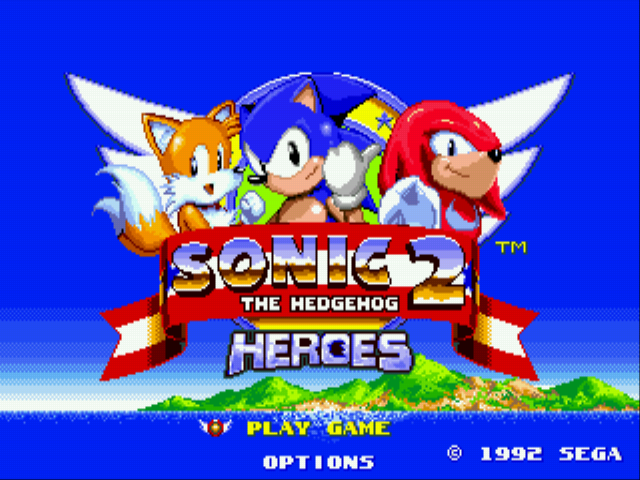 Sonic 2 Heroes Title Screen